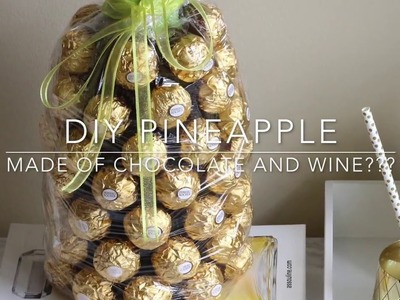 DIY Pineapple Made of Chocolate and Wine