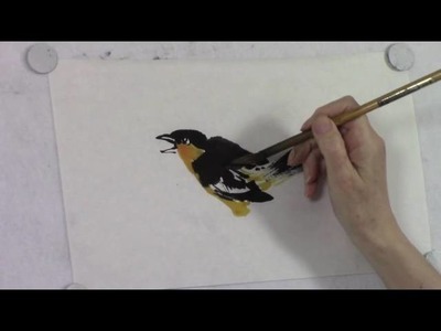 Oriole on Rice Paper