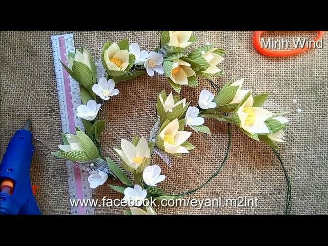 Paper flower head wreath - Vòng đội đầu bằng hoa giấy