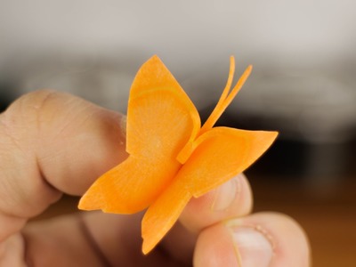 Beautiful Carrot Butterfly Garnish