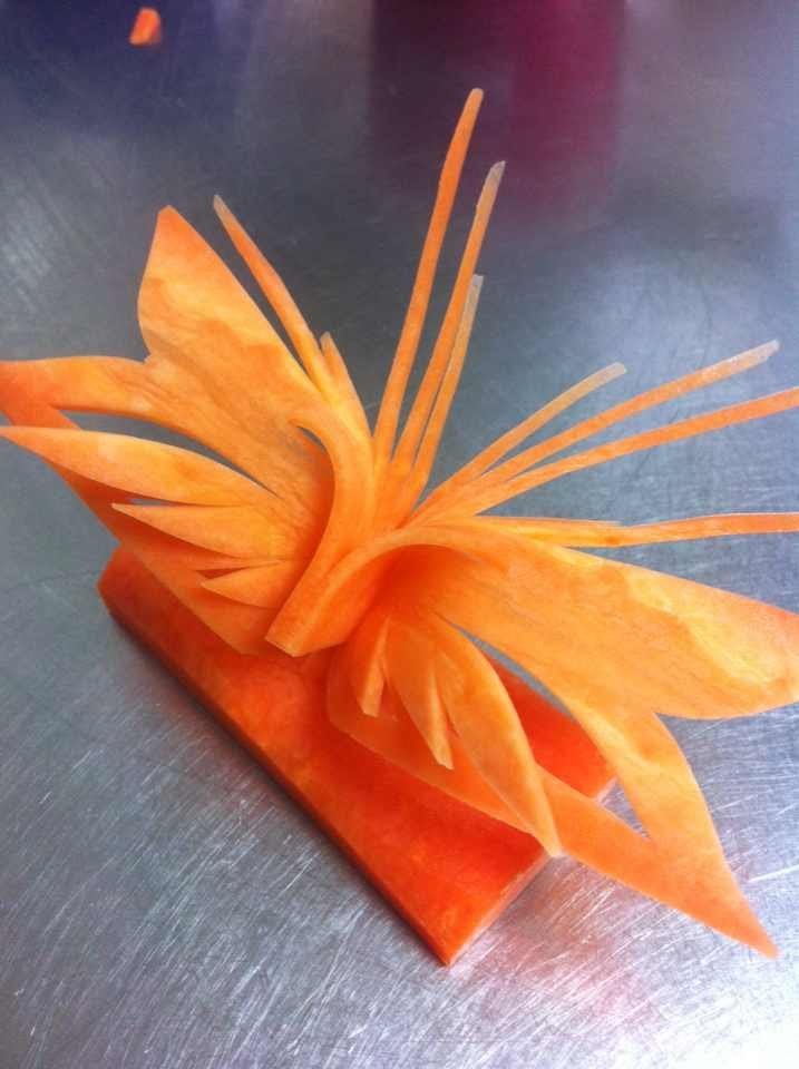CARROT BUTTERFLY :Fruit and Vegetable Carving by Mr.Carrot : Ultimate Butterfly (Mix)