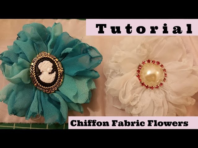 Chiffon Fabric Melting Flower, no sew, Shabby Chic tutorial, by Crafty Devotion