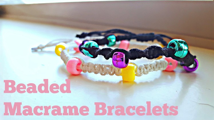 DIY Macrame Beaded Bracelet
