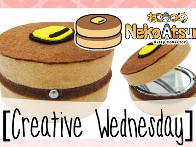 DIY NEKO ATSUME "PANCAKE CUSHION" INSPIRED POCKET MIRROR! (NO SEW) [CREATIVE WEDNESDAY]