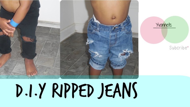 DIY Ripped Jeans | Trendy Toddler