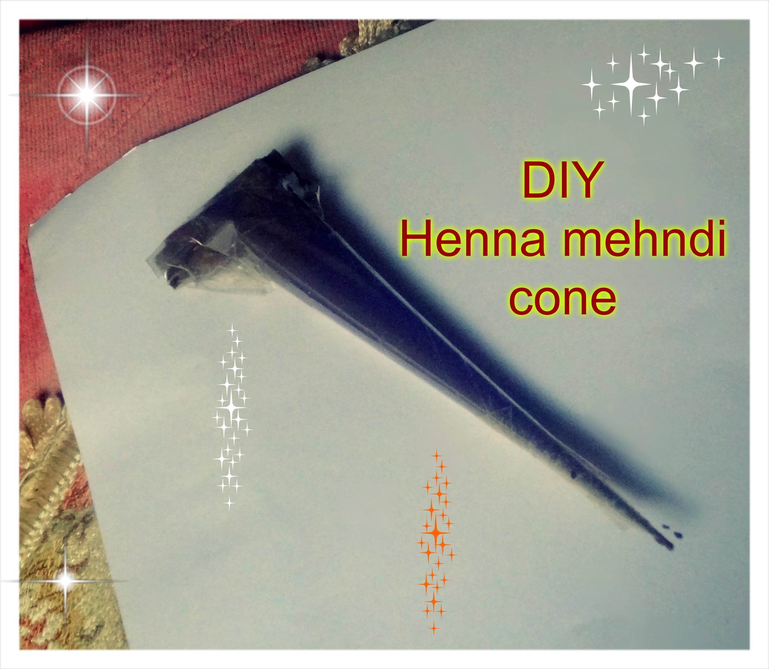Easy DIY How to make your own henna mehndi cone at home