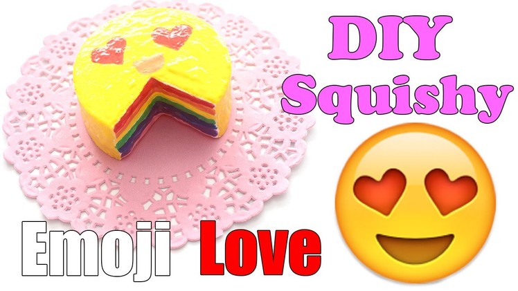 Easy Emoji Rainbow Cake Squishy Tutorial (Make Up Sponge)