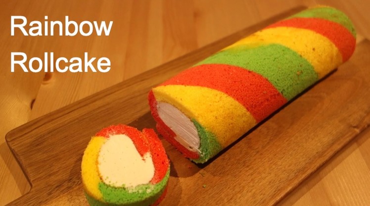 Easy Rainbow Roll Cake