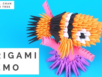 Finding Dory Crafts - 3D Origami Nemo Tutorial - Origami With 3D Triangle Pieces