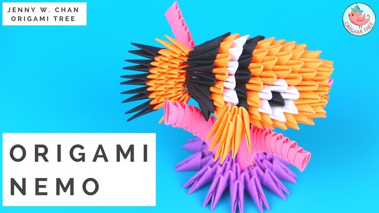 Finding Dory Crafts - 3D Origami Nemo Tutorial - Origami With 3D Triangle Pieces