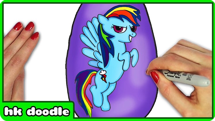 How to Draw Rainbow Dash | My Little Pony Playdoh | Drawing Tutorial