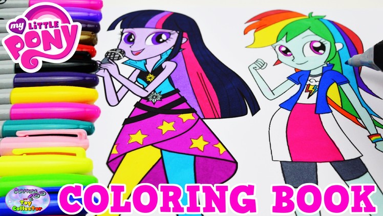 My Little Pony Coloring Book Rainbow Dash Twilight MLPEG Episode Surprise Egg and Toy Collector SETC