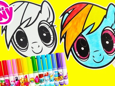 My Little Pony Rainbow Dash Funny Faces Coloring and Surprises