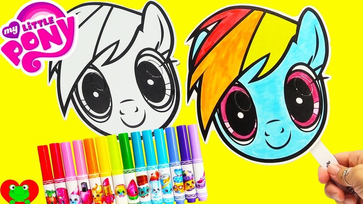 My Little Pony Rainbow Dash Funny Faces Coloring and Surprises