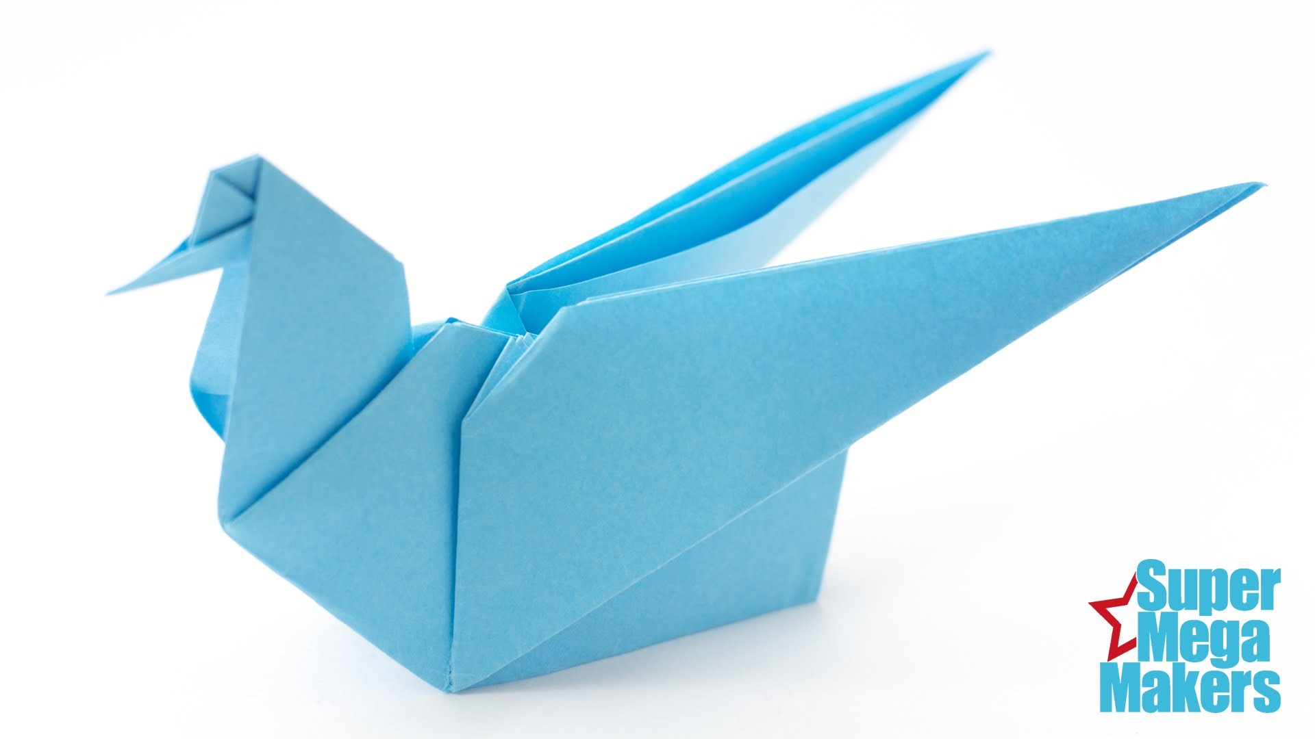 Оригами голубь из бумаги без клея и ножниц
