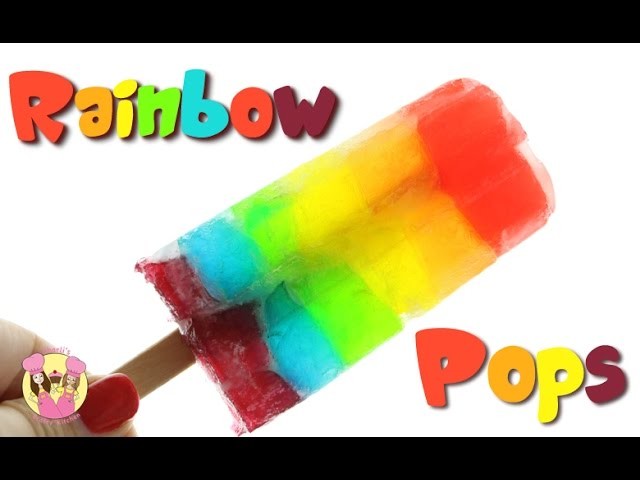 RAINBOW SPRITE JELLO POPSICLES - unicorn ice lolly block pop by Charli's Crafty Kitchen