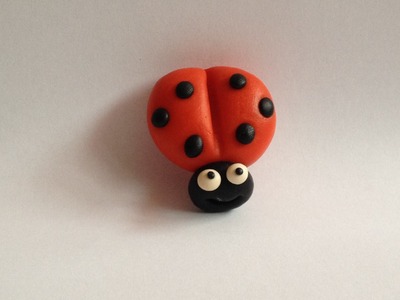 Sculpting Ladybug  in 1 min !! Handmade polymer clay ( magnet on fridge )