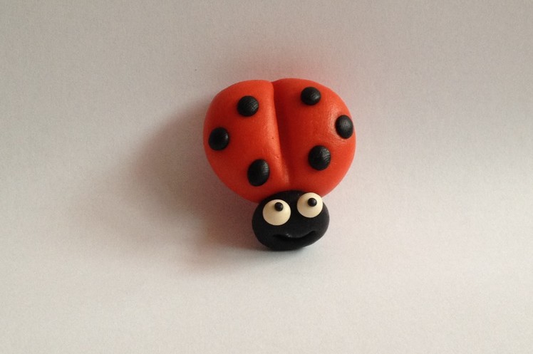Sculpting Ladybug  in 1 min !! Handmade polymer clay ( magnet on fridge )