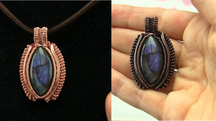Wire Wrapped Coiled Pendant Tutorial (Cabochon)