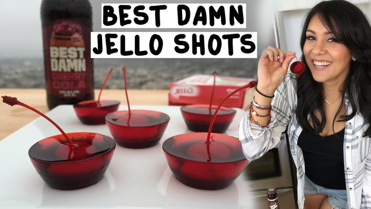 BEST DAMN Cherry Cola Jello Shots - Tipsy Bartender