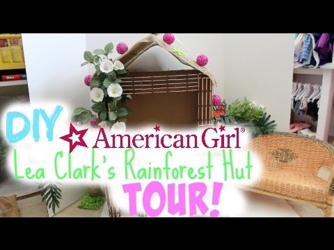 DIY American Girl Lea's RAINFOREST HUT TOUR!