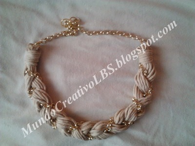 DIY: collar trenzado con cadena *041*