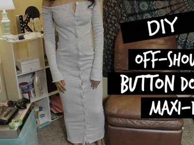 DIY | Off Shoulder, Button Down Dress