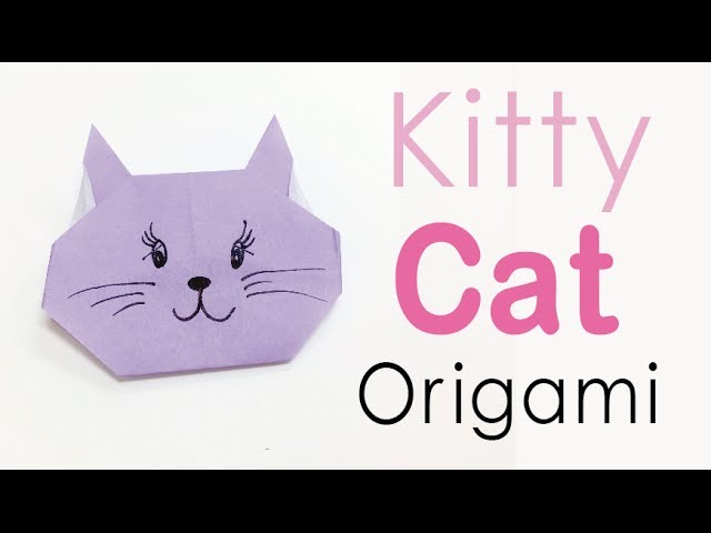 Easy☺︎ Origami Paper Kitty Cat ❤️ - Origami Kawaii〔#135〕