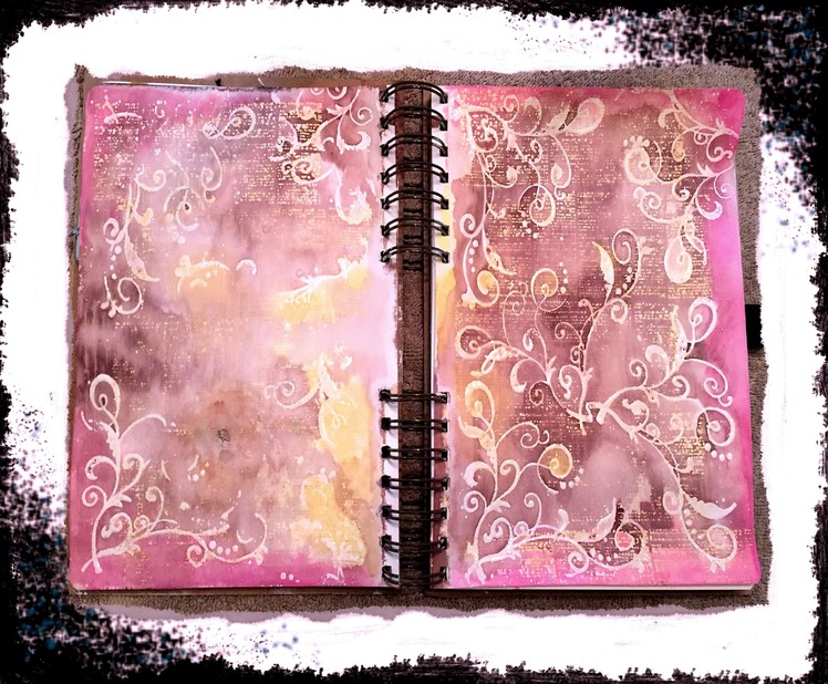 Embossed Art Journal Page Background Tutorial
