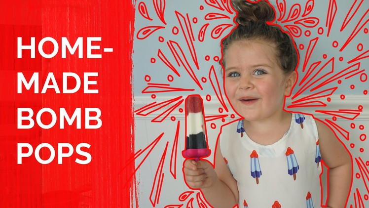 Healthy Food For Kids :Home Made Bomb Pop Popsicles