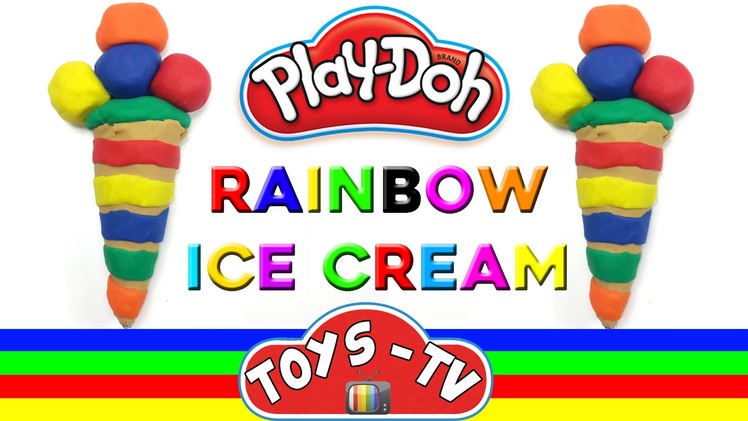 Play Doh Make Rainbow Ice Cream DIY With Peppa Pig & Elsa & Disney Cars