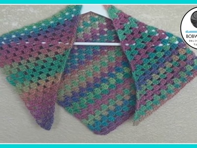 Bias Granny Shawl CrochetTutorial