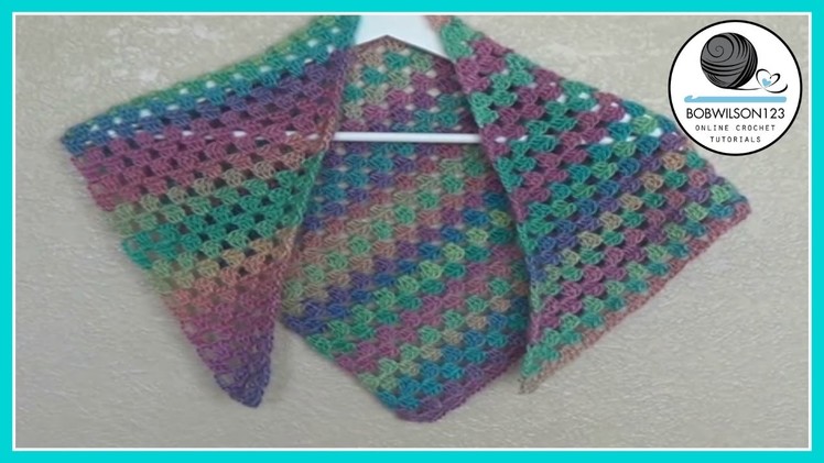 Bias Granny Shawl CrochetTutorial
