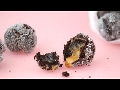 Caramel Filled Chocolate Doughnut Holes - Martha Stewart
