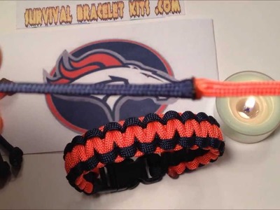 Denver Broncos Two Color Paracord Bracelet instructions Super Bowl Bracelet