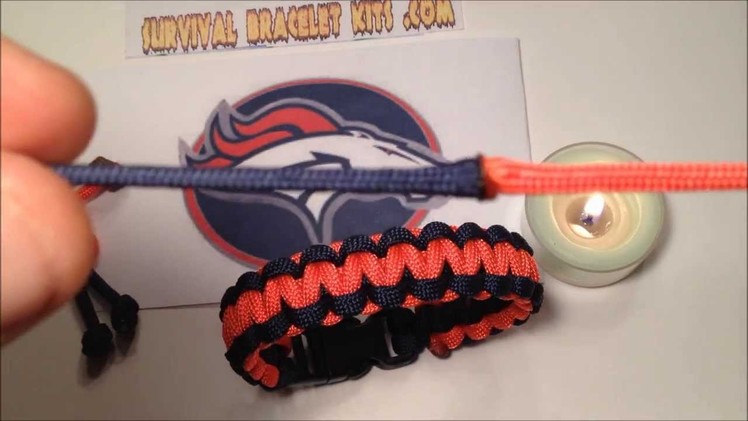 Denver Broncos Two Color Paracord Bracelet instructions Super Bowl Bracelet