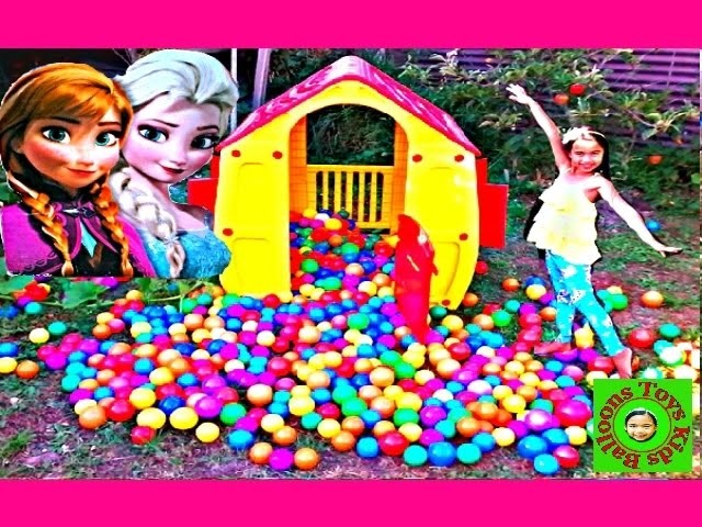 DISNEY FROZEN Movie Videos 2016 Rainbow House Ballpit Surprise Toys Videos Kids Fun Activities