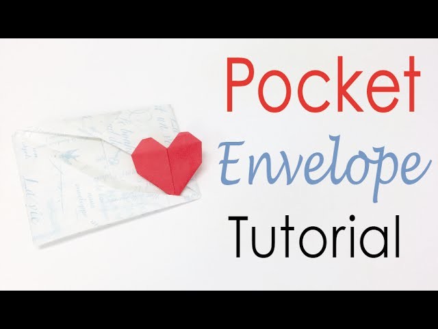 Easy☺︎ Pocket Envelope With Heart - Origami Kawaii〔#119〕