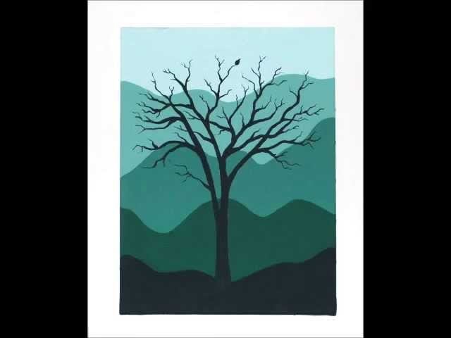 Easy Silhouette Painting - Acrylic Painting Tutorial