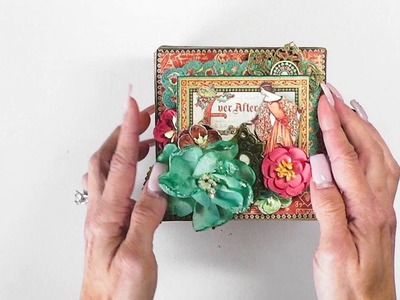 Enchanting Boxed Album using Graphic 45 Enchanted Forest