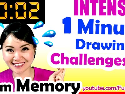 Fast Art Drawing from MEMORY - 1 Minute to Beat REAL TIME Challenge
