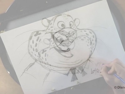 How to Draw Benjamin Clawhauser - Zootopia in Theatres Now!