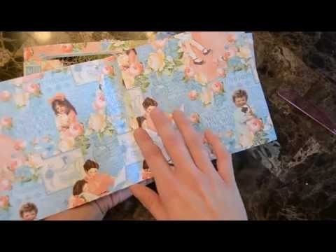 How to make Graphic 45 Mini Album using only 2 Sheets of Paper