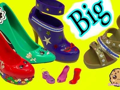 Painting + Designing Large Big Shopkins Inspired Shoes - Crayola Shoe Designer Studio Craft Playset