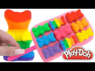 Play-Doh How to Make a Rainbow Gummi Bear Popsicle * Creative DIY For Kids * RainbowLearning