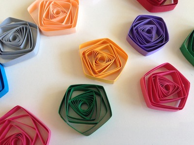 Quilling easy pentagons with sweker