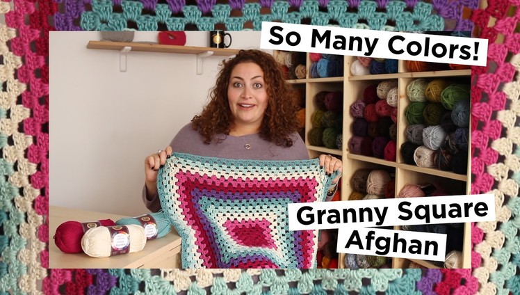 So Many Colors! A Cotton Granny Square Baby Blanket!