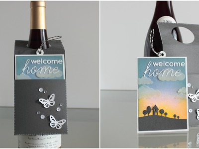 Tarjeta-colgante para botella. Wine bottle hang card