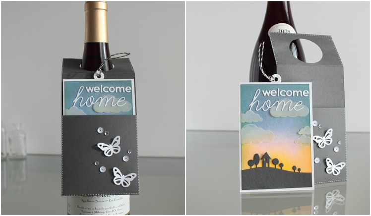 Tarjeta-colgante para botella. Wine bottle hang card