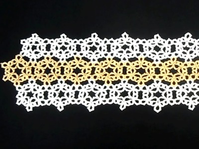 Tatted Snowflake Table Runner Part 2